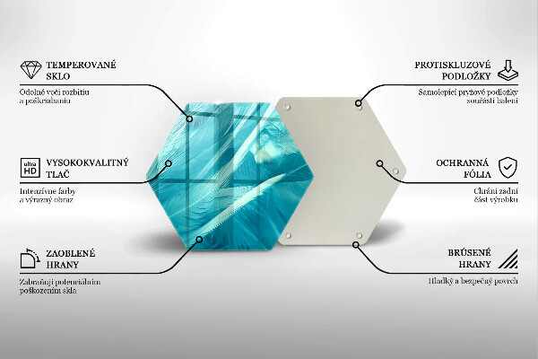 Tocător sticlă Pene delicate