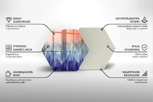 Tocător sticlă Pădurea la apus