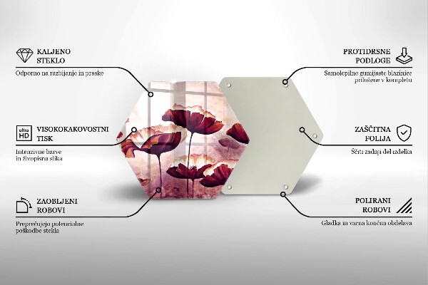 Tocător sticlă Pictura cu flori