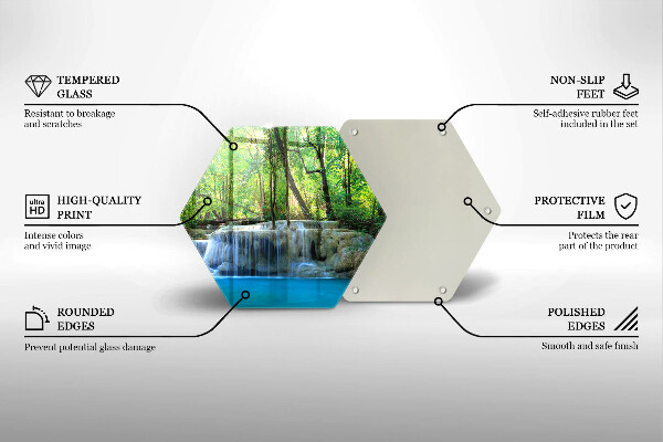 Tocător de bucătărie Cascada în pădure