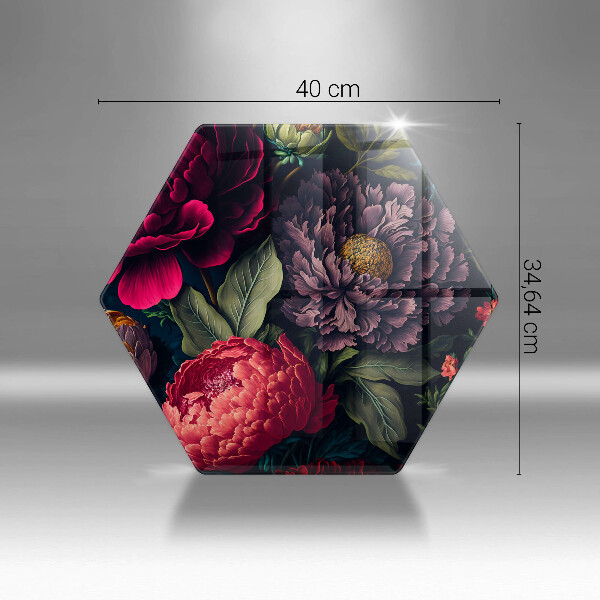 Tocător sticlă Flori frumoase