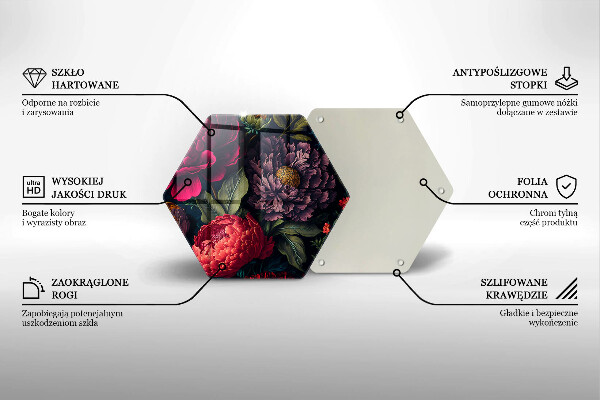 Tocător sticlă Flori frumoase