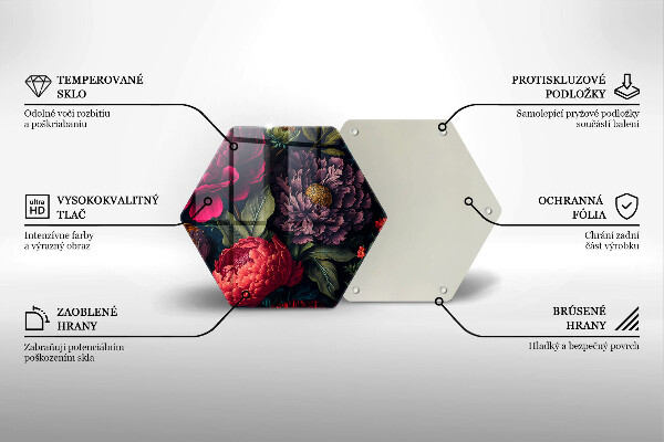 Tocător sticlă Flori frumoase