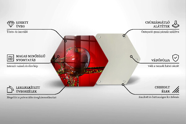 Tocător de bucătărie Fructe de măr în apă