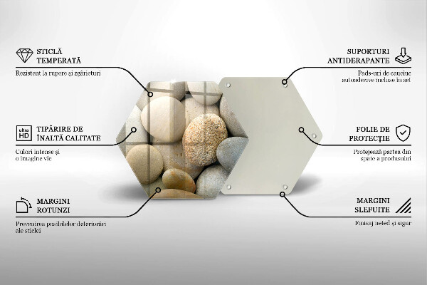 Tocător de bucătărie Model de pietre ovale
