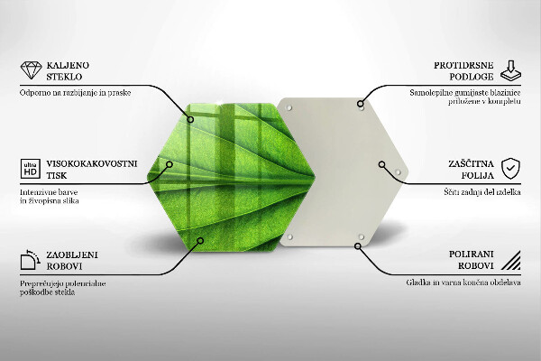 Tocător de bucătărie Frunză de nervură natură