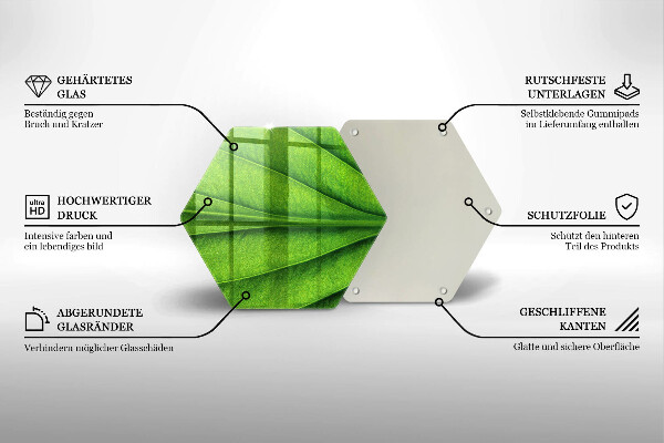 Tocător de bucătărie Frunză de nervură natură