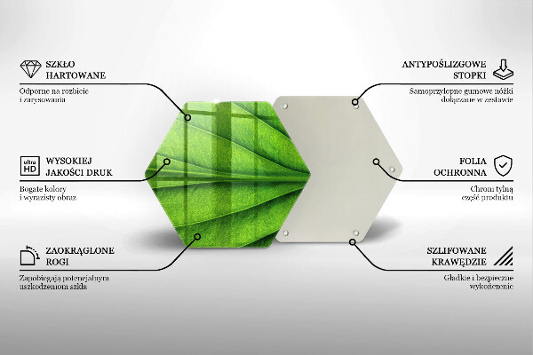 Tocător de bucătărie Frunză de nervură natură