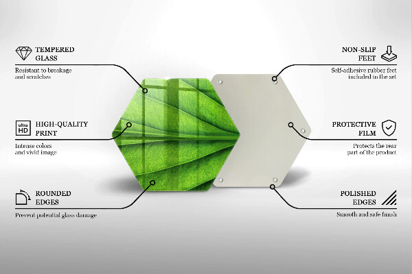 Tocător de bucătărie Frunză de nervură natură