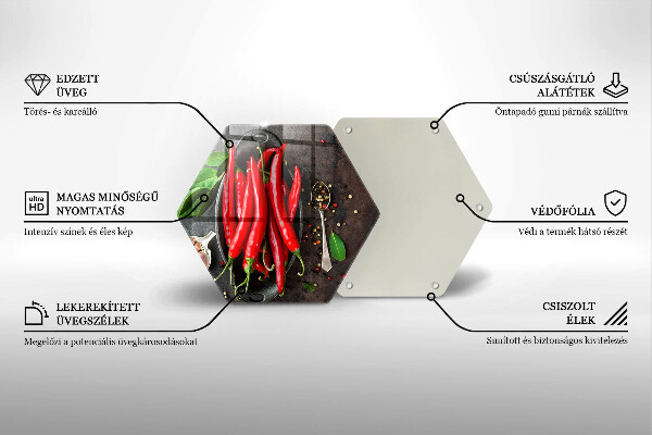 Tocător de bucătărie Ardei iute roșu