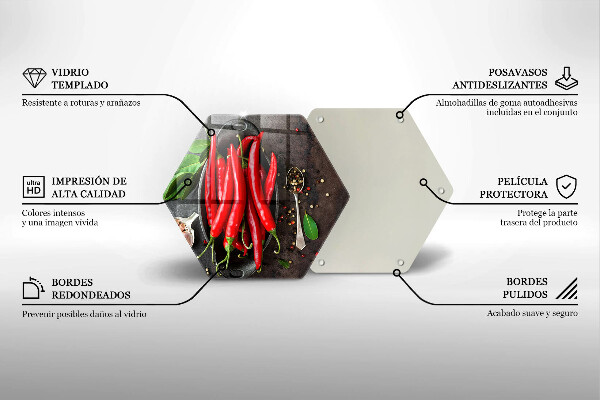 Tocător de bucătărie Ardei iute roșu