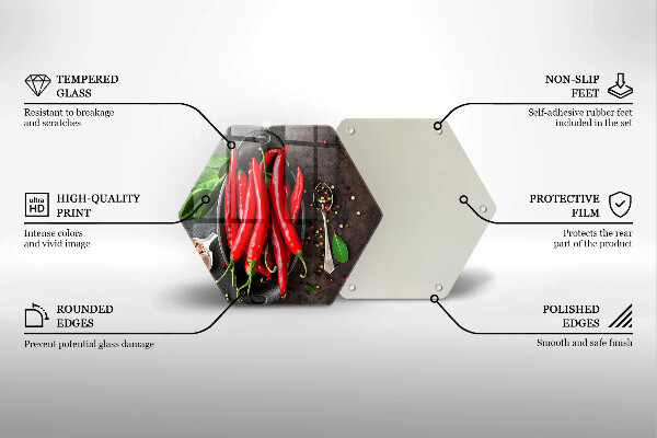 Tocător de bucătărie Ardei iute roșu