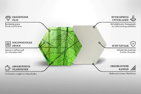 Tocător de bucătărie Venele frunzelor naturii