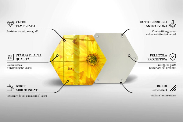 Tocător de bucătărie Petale de flori