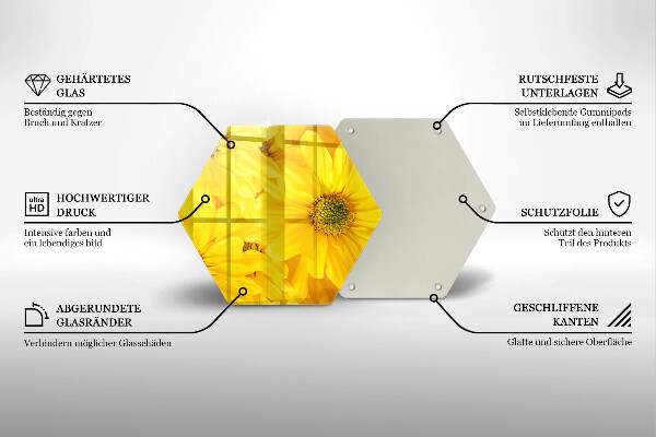Tocător de bucătărie Petale de flori