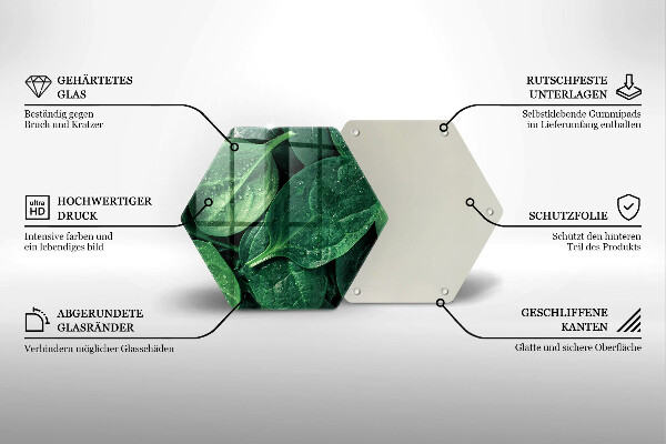 Tocător de bucătărie Frunze de busuioc