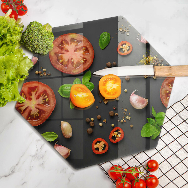 Tocător de bucătărie Roșii și condimente