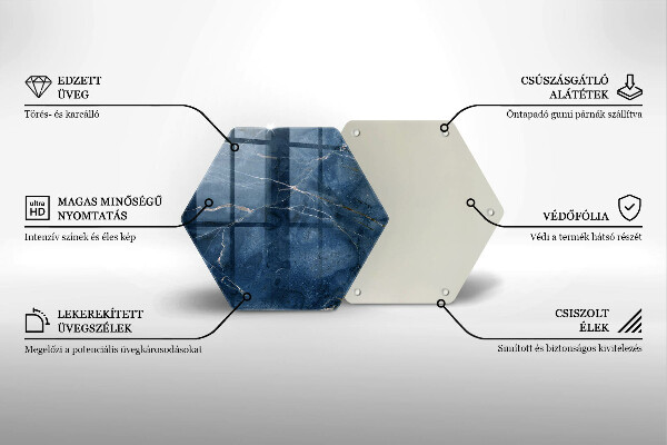 Tocător sticlă Textura piatră de marmură