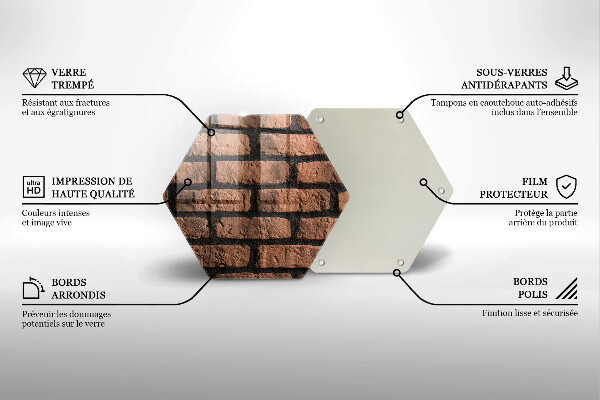 Tocător sticlă Zid de cărămizi