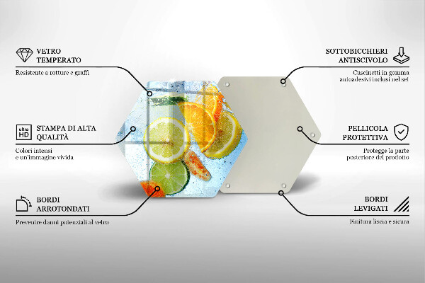 Tocător de bucătărie Apă de citrice suculentă