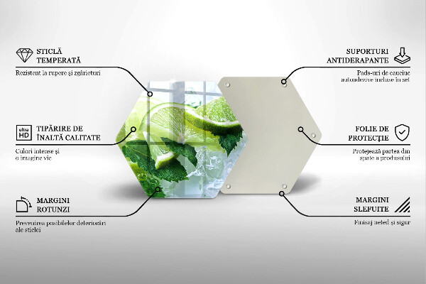 Tocător de bucătărie Lime menta si gheata