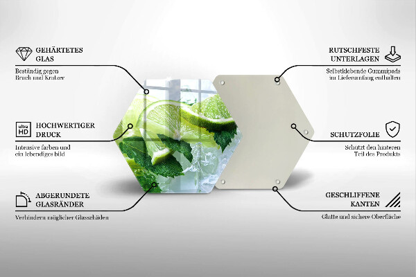 Tocător de bucătărie Lime menta si gheata