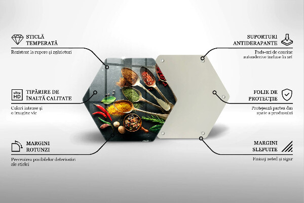 Tocător sticlă Linguri de bucătărie de condimente