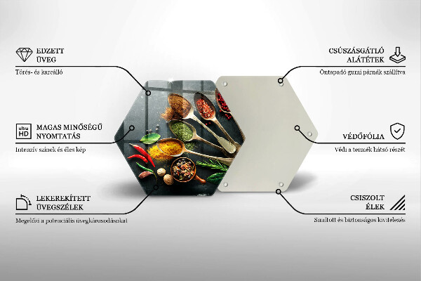 Tocător sticlă Linguri de bucătărie de condimente