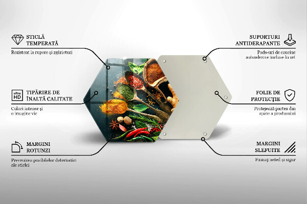 Tocător sticlă Linguri de condimente de bucătărie