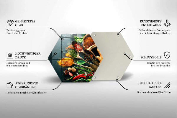 Tocător sticlă Linguri de condimente de bucătărie