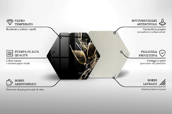 Tocător sticlă Pahare de șampanie