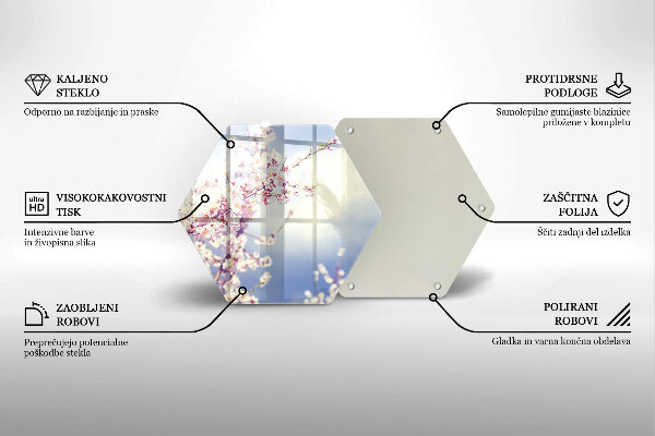 Tocător sticlă Copac înflorit