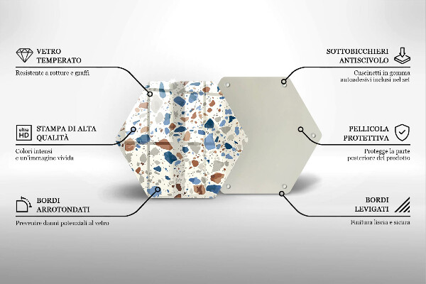 Tocător sticlă Gresie decorativa