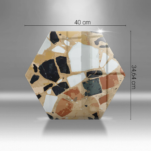 Tocător sticlă Farfurie cu pietre decorative