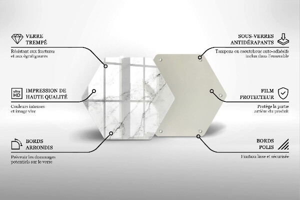 Tocător de bucătărie Textura eleganta de marmura