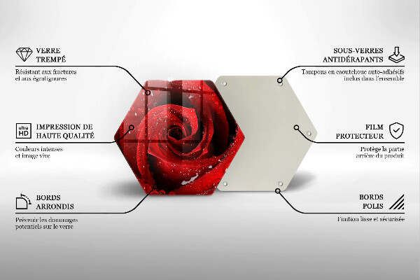 Tocător de bucătărie Petale de flori de trandafir