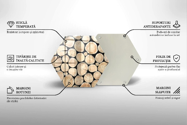 Tocător de bucătărie Trunchiuri de copaci din lemn