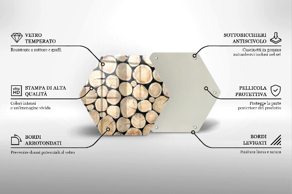 Tocător de bucătărie Trunchiuri de copaci din lemn