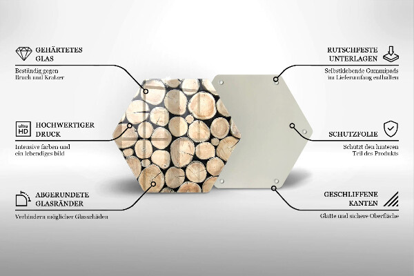 Tocător de bucătărie Trunchiuri de copaci din lemn