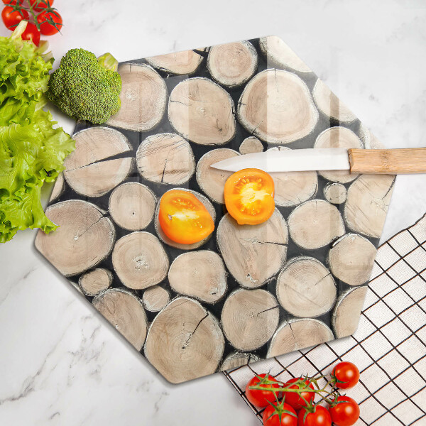 Tocător de bucătărie Trunchiuri de copaci din lemn