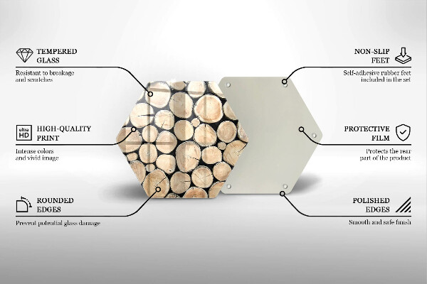 Tocător de bucătărie Trunchiuri de copaci din lemn