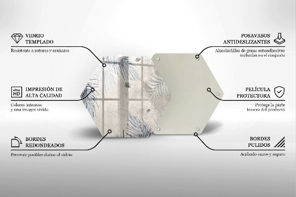 Tocător sticlă Frunze subtile