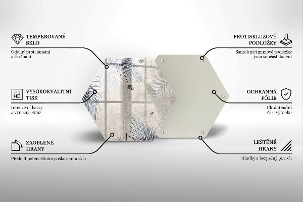 Tocător sticlă Frunze subtile