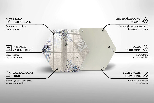 Tocător sticlă Frunze subtile