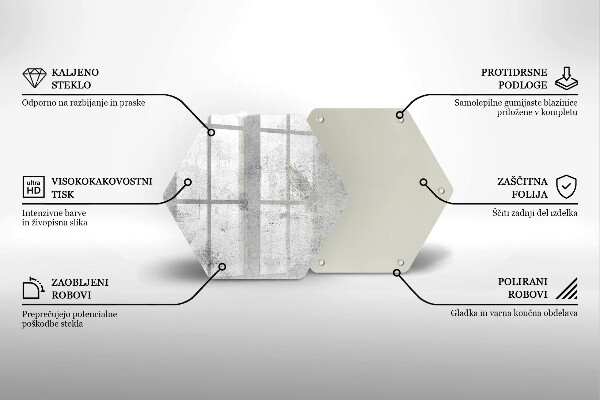 Tocător sticlă Textura de beton