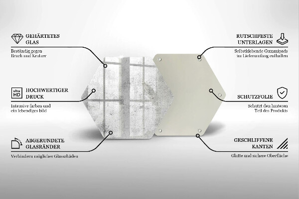 Tocător sticlă Textura de beton