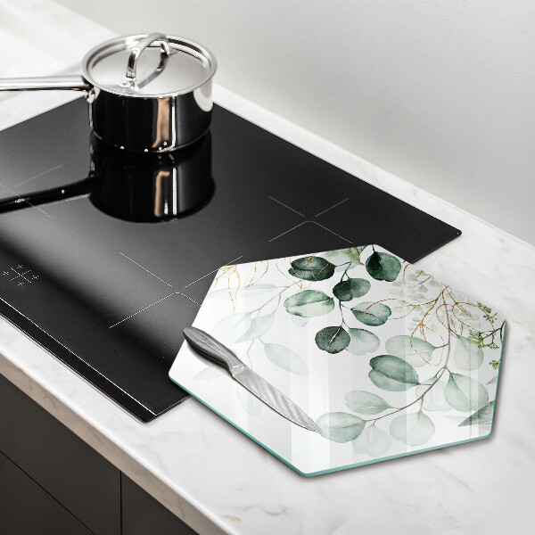 Tocător sticlă Plante pictate