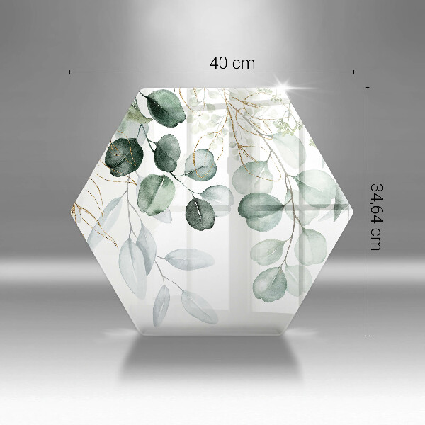 Tocător sticlă Plante pictate