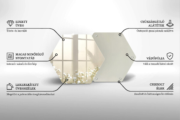 Tocător sticlă Flori boho din ipsos