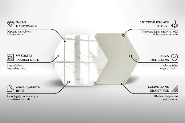 Tocător sticlă Piatra de marmura eleganta